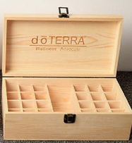 Natürliche Kiefernholz-Box Klein mit  Doterra Logo
